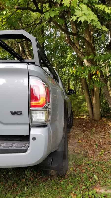 Toyota Tacoma Truck Bed Rack - Fishbone Offroad - Half Height Tackle Rack - Black - `16-`27